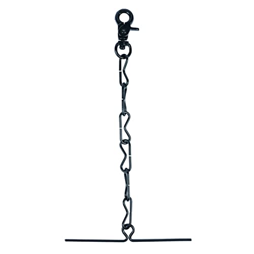 Image of MELOTOUGH Tape Thong for Tool Belt Waist Electricians Tape Holder Chain with Keyring and trigger snap hook Black Plating 1 pack