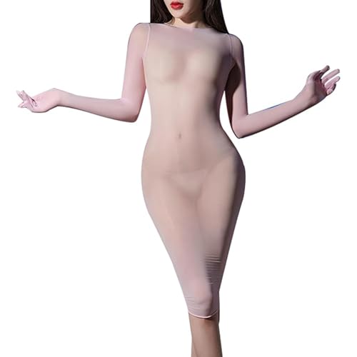 Women's Oil Shiny Bodystocking Lingerie Dress Glossy Full Body Stocking