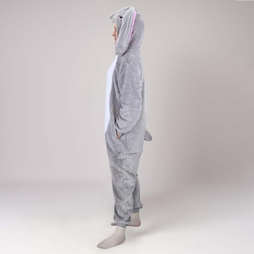 Kigurumi de conejo y pijama de dibujos animados con capucha para hombre y mujer 5