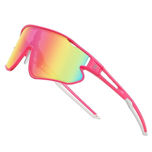 DUCO Lunettes de soleil légères TR90 pour enfants, jeunes, lunettes de soleil pour le cyclisme, le sport, le cyclisme, les garçons et les filles DK268