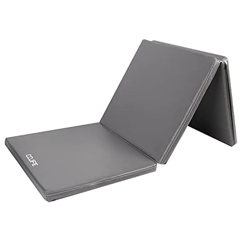 CCLIFE 180x60x5cm Klappbare Weichbodenmatte Turnmatte für Zuhause Fitnessmatte Gymnastikmatte Rutschfeste Sportmatte Spielmatte, Farbe:Grau Cover