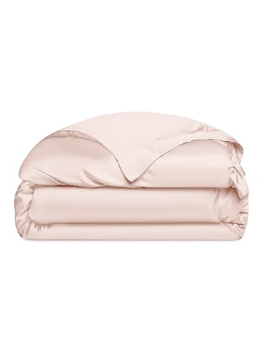 Cozy Earth Luxury Duvet Cover King - 100% Viscose from Bamboo - Ultra-Soft, Cooling & Lightweight Duvet Cover - Temperature-Regulating Bedding with Concealed Zip & Interior Snap Closures - Peony