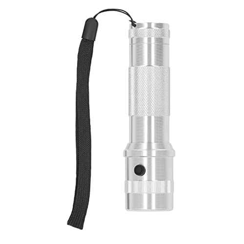 Linterna de 1 Etapa de 10 Colores, Antorcha LED Que Cambia de Color RGB Plateada, Linterna Multicolor Impermeable IPX4