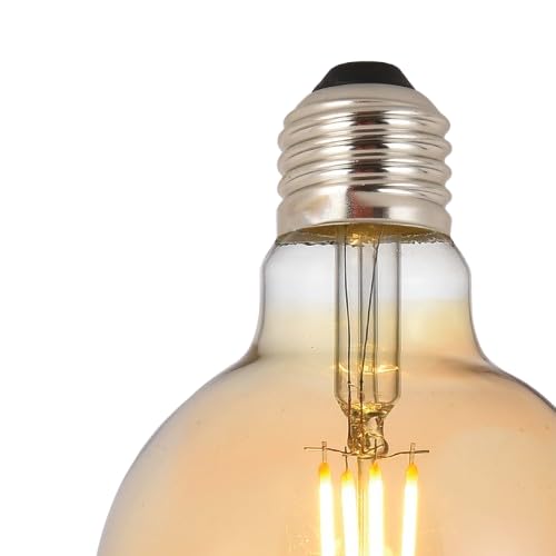 Image of LEDOLUX E26 E27 Base LED filament Bulb | G125 Led Bulb | Antique Filament Bulb | Glass Bulb | Warm White, 6W | Home, Kitchen, Cafe Decorations Light (8)