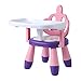 chiwanji PP Kunststoff Baby Essstuhl Sounding Seat für Kleinkind 6 Monate bis 3 Jahre Stuhl - Rosa Lila Krone