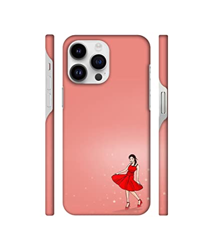 Image of Amazon Brand- Solimo Designer Red Dress Lady 3D Printed Hard Mobile Back Case Cover Compatible for Apple iPhone 14 Pro Max