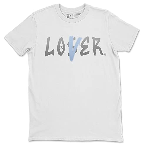 365 Printing Loser Lover 11 Retro Cool Grey Design Sneaker Matching T-Shirt (White M)