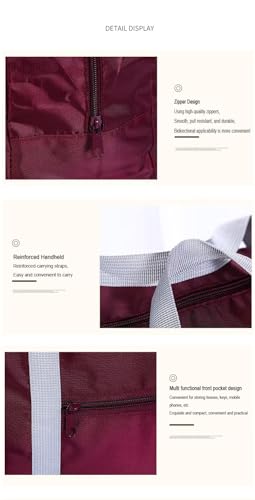 Large Capacity Travel Bag,Oxford Storage Bag, Clothing Storage Bag, Home and Travel, Multifunctional Sports Shoulder Bag (Red, Large)3