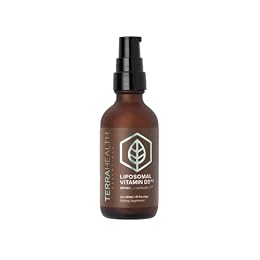 Terra Health Essentials Liposomal Vitamin D3 + K2 with CoQ10 & Selenium - High Absorption Liquid Supplement for Bone & Heart Wellness, Calcium Support, Immune & Mood Balance - 2oz, 30-Day Supply