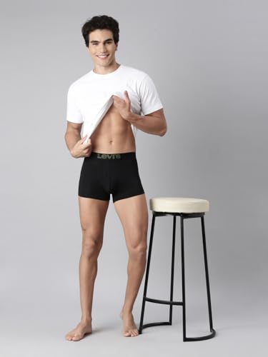 Image of Levi's Men's Solid Cotton Mid Waist Fit Durable and Breathable with Enhanced Comfort Breif