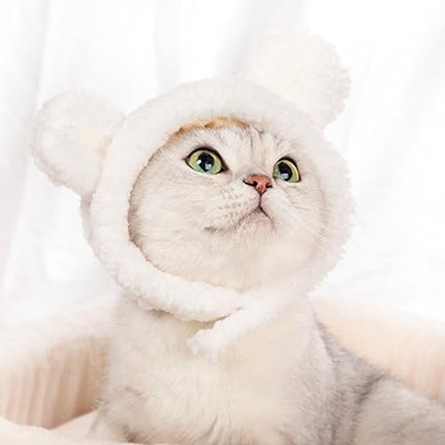 Gorro de oso para gato disfraz navideño y cosplay miniatura 6