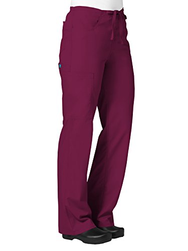 Maevn Women's Core Utility Cargo Pants(Wine, XXX-Large Petite)