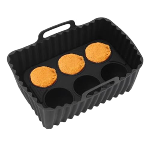 Kustimantu Freidoras de silicona, insertos de silicona reutilizables para freidora de aire caliente, utensilios de cocina para principiantes, pizza, cena, aperitivos, hornear, asar