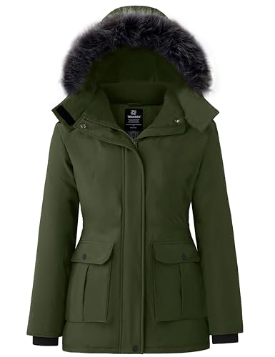 wantdo Women's Winter Coats Warm Thicken Puffer Parka Jacket with Hood