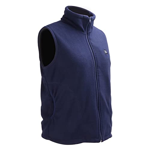 Chaleco calefactable eléctrico azul con control de temperatura para invierno exterior talla L