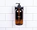 Black Wall Mount Hand Soap Dispenser & 16oz Refillable Glass Amber Bottle and Pump - by Ceremony Home