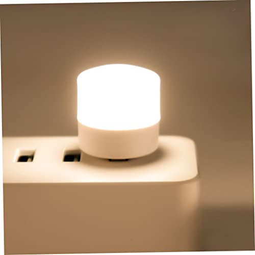 Mini luz nocturna USB pequeña LED cálida 4 piezas miniatura 6