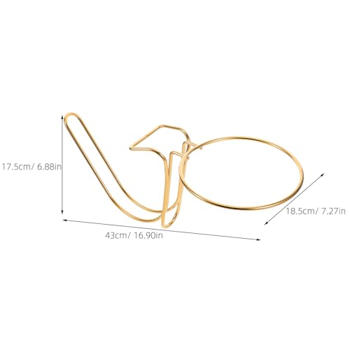 Support seau à glace en acier inoxydable doré de grosse taille pour table - 3