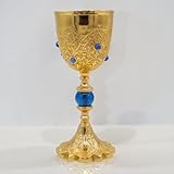 Brass Vintage Golden Chalice of King Arthur Medieval Decor Gothic Goblet 210 ml (Arthur)