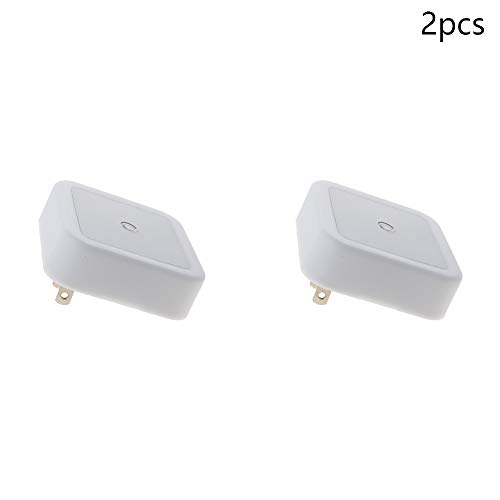 Image of Othmro ABS L65xW65xH68 Plug-in Night Light Warm Light LED Christmas Light Bulb Bed Lights with Auto Dusk-to-Dawn Sensor for Bedroom Kitchen Hallway White US Plug 2Pcs