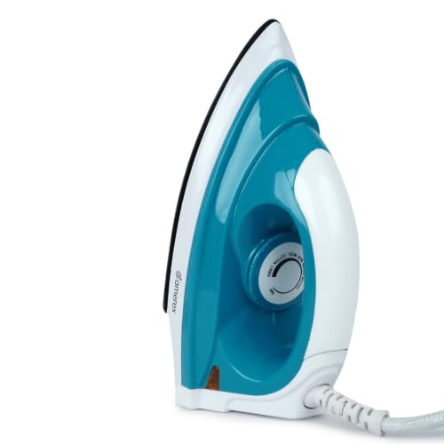 Image of 1000W Dry Iron with Non-Stick Soleplate Fast Heating Clothes Iron | 6 Adjustable Fabric Temperature Settings | 360 Swivel Cord | Lightweight Ergonomic Design for Smooth Ironing