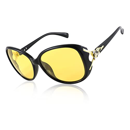 Feisedy Gafas De Sol Polarizadas Clásicas De La Lente Amarilla De Las Señoras De Conducción De La Visión Nocturna Antideslumbrante De Las Mujeres B2730 Feisedy Gafas De Sol Polarizadas Clásicas De La Lente Amarilla De Las Señoras De Conducción De La Visión Nocturna Antideslumbrante De Las Mujeres B2730