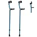 Forearm Crutch Elbow Crutches Foldable Ultralight Aluminum Assistance Double Adjustable with Comfy Handle Adjustable with Comfy Handle Folding Metal,1pcs (Color : 2pcs) (2pcs)