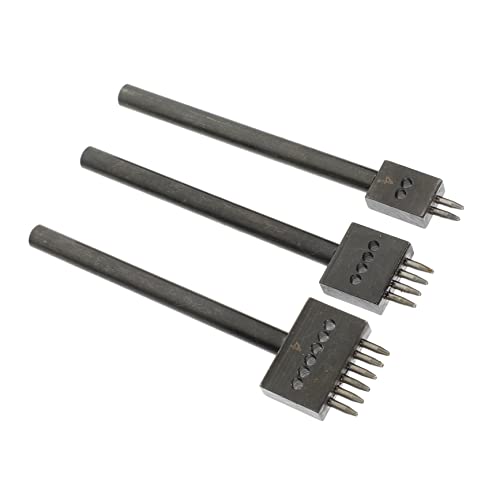 Cabilock Three Ring Hole Punch Tool Portable Hole Punch for Leather Crafts DIY Leather Supplies