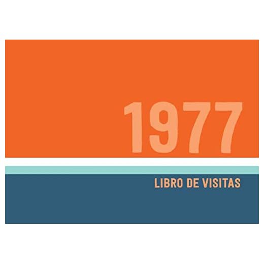 1977 Libros de Visitas: Libro de visitas para fiestas de cumpleaños de estilo retro para que la familia y los amigos inserten saludos y mensajes | 100 páginas