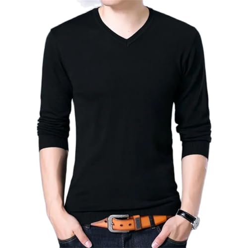 Mens Pullover O-Neck Slim Fit Knitting Hombres Long Sleeve Sweaters V-Neck Sweaters Big Size3
