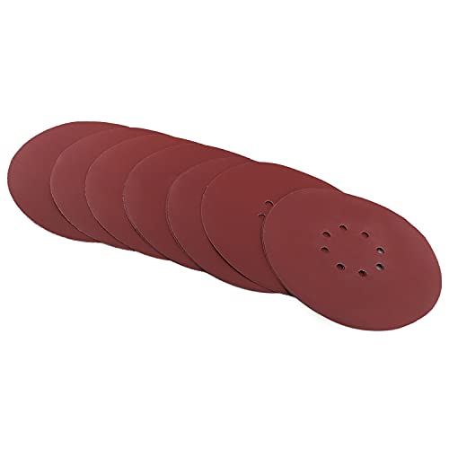 Utoolmart ディスクペーパー サンダー サンディングディスク サンドペーパー ダブルアクション マジック ペーパー 研磨 やすり 電動サンダー用 サンディングパット 木工用 ランダムアクションサンダー用 サンディング 研磨 サンダー用紙やすり丸型 #400 8穴 工木工生地研磨用 9インチ 外径 217mm 10枚