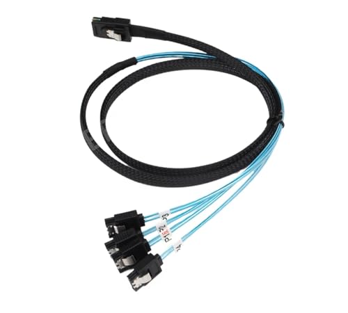 Cable MI-N SAS 4i 36P SFF 8087 a 4 SATA 7P 1 m