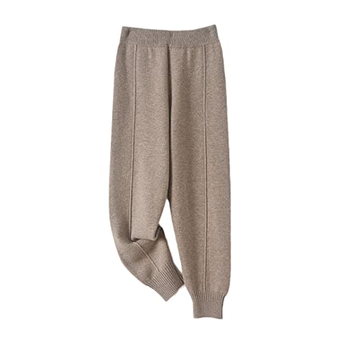 Pantalon tricoté femme laine doux et épais pour l'automne hiver S