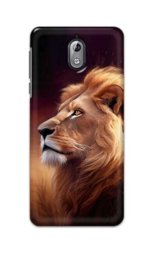 Image of Printed Hard Back Cover for Nokia 3.1 Back Cover (Lion Design -K1) -190724(DP)