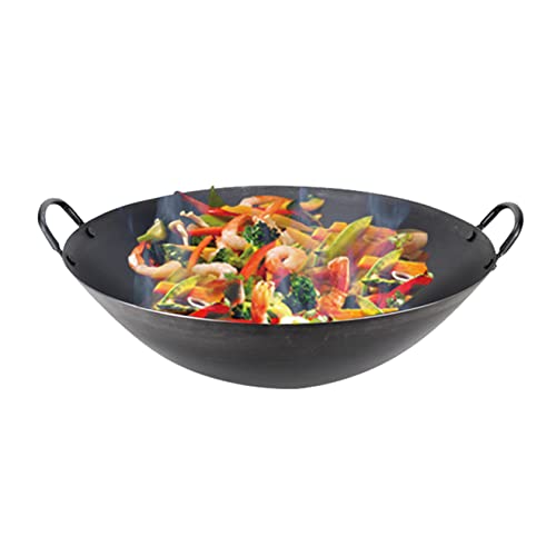 Wok de hierro grande con fondo redondo 60x60x18.5cm miniatura 3