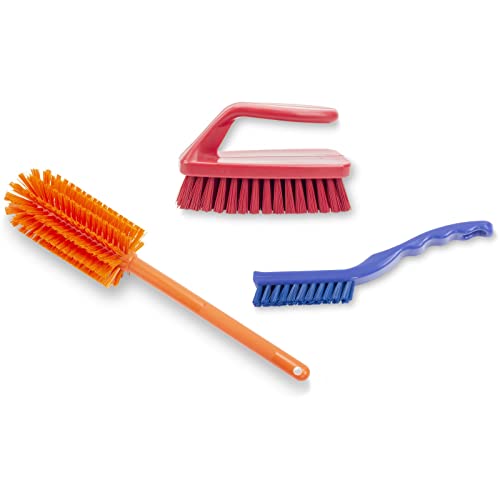 Image of SPARTA Large Water Bottle Brush Ideal for Wide-Mouth Jars, Bottles and Tumblers, Dishwashing Tool with Handle for Home and Commercial Kitchens, Plastic, 16 Inches, Orange (Pack of 4)