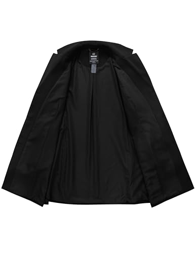 wantdo Women's Plus Size Pea coat Oversized Notched Lapel Peacoat Jacket3