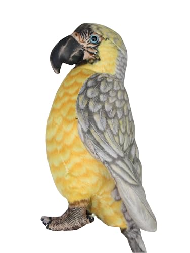 Image of Tickles Cute Parrot Soft Stuffed Plush Bird Toy for Kids Boys & Girls Birthday Gifts (Size: 30 cm Color: Yellow & Grey)