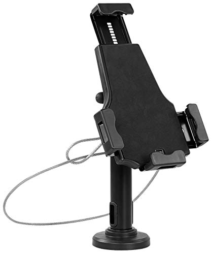 Image of Mount-It! Universal Tablet POS Kiosk Stand with Cable Lock & Wall Mount Bracket, Adjustable Clamp for 7.9 inch-11 inch Tablets (Fits 5.3 inch-7.8 inch W x 7.8 inch-10.6 inch L), Compatible with iPad, Galaxy Tab & Surface Go