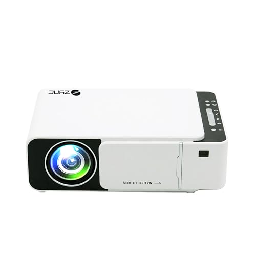 Image of ZYNC T6 X WiFi LED Projector Built in YouTube Projector HomeCinema Portable Projector Full HD LED1080P Projector 4700Lumens SupportWIFI,HDMI,USB,AUX,AV(White)