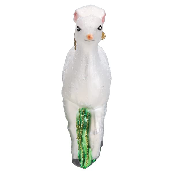 Old World Christmas Seneca White Deer Glass Blown Ornament for Christmas Tree