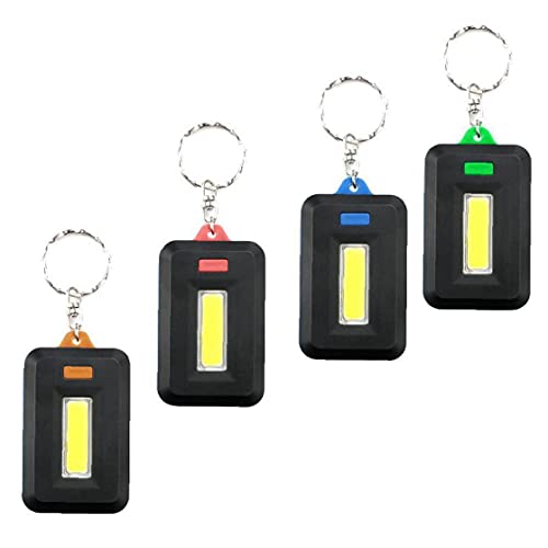 Screst Keychain Flashlight Keychain Lampe De Poche Led Mini Torche De Porte-clés Portable Porte-clés D'extérieur Portable Lampe D'alpinisme Pratique 4pcs Cover