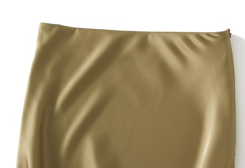 Wellwits Women's Satin Touch Maxi Trumpet Skirt2