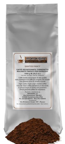 Café descafeinado molido para Espresso Santos Fancy 1 kg – Café de un solo origen