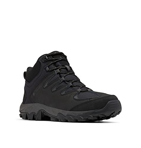 Columbia Men’s Buxton Peak Mid II Hiking Shoe, Black/Shark, 14 Wide