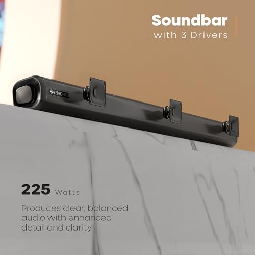 Image of Zebronics Juke BAR 9535 525W Soundbar, Dolby Audio, 5.1 CH Surround Sound, Floor-Stand Satellites, 16.51cm Subwoofer, 3 Driver Soundbar, HDMI ARC, Optical, BT v5.0, LED Display