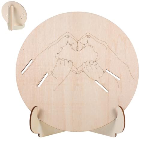PRETYZOOM Letrero De Madera para Anuncio De Recién Nacido con Soporte para Pulseras De Hospital Grabado Portátil para Sala De Maternidad Y Decoración De Baby Shower