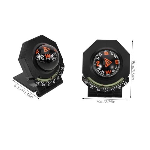 2 piezas Brújula digital para tablero de auto miniatura 6