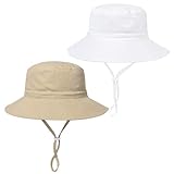 Baby Toddler Sun Hat,Boys Girls Bucket Hat for Kids UPF 50+ Sun Protective Child Summer Beach Hats 0-6 Months