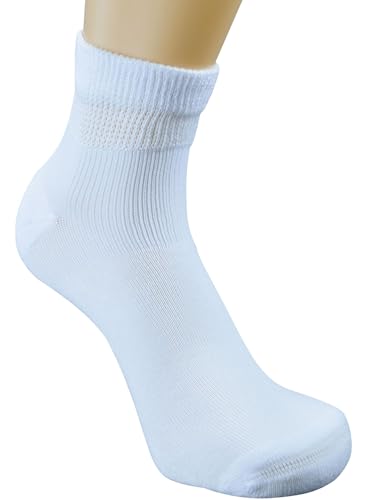 Yomandamor Mens Compression Cotton Ankle Socks Non-binding Diabetic Socks with Seamless Toe,5 Pairs4